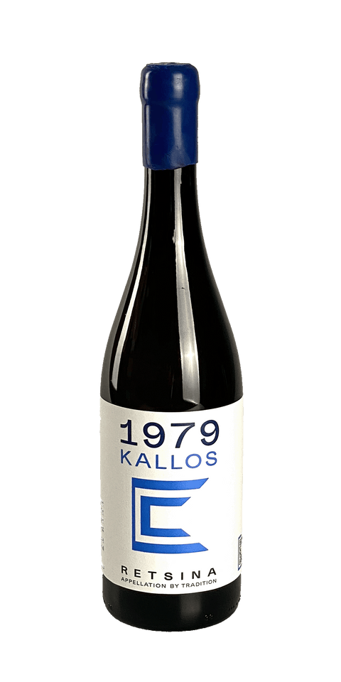 src:https://www.mygreekwine.de/media/d1/9b/18/1750265293/1979 kallos-assyrtiko-ousia-retsina-goumenissa-etikett-vorne.png