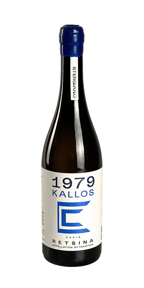 src:https://www.mygreekwine.de/media/f9/7e/66/1750265475/1979 kallos-assyrtiko-stergiano-retsina-goumenissa-etikett-vorne.png