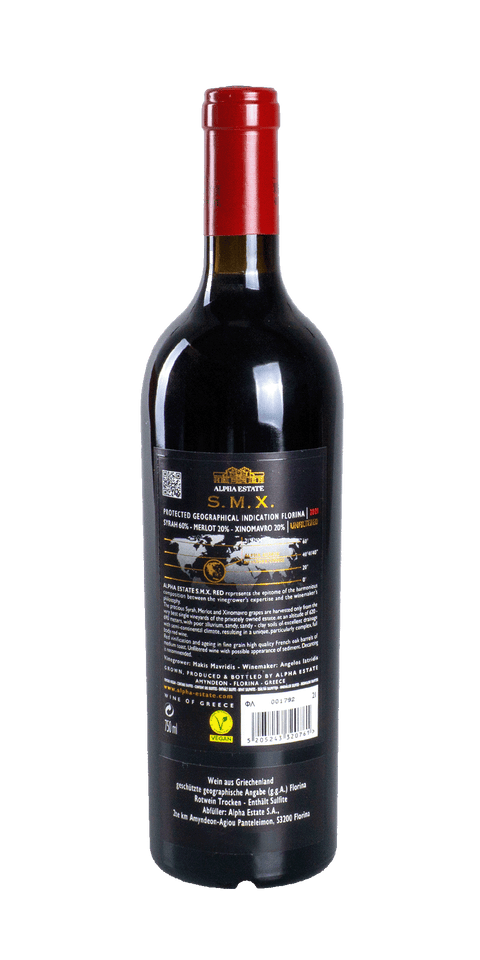src:https://www.mygreekwine.de/media/42/14/1d/1751285669/alpha estate-smx-rotwein-griechenland-etikett-hinten.png