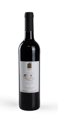 src:https://www.mygreekwine.de/media/4c/fa/c3/1668628961/aralle-karimalis-winery-rotwein-etekett-vorne.png