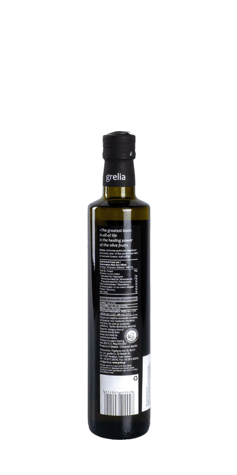 src:https://www.mygreekwine.de/media/2a/96/e9/1763554212/grelia-olivenoel nativ extra-kreta-0,25 liter-etikett-hinten.png