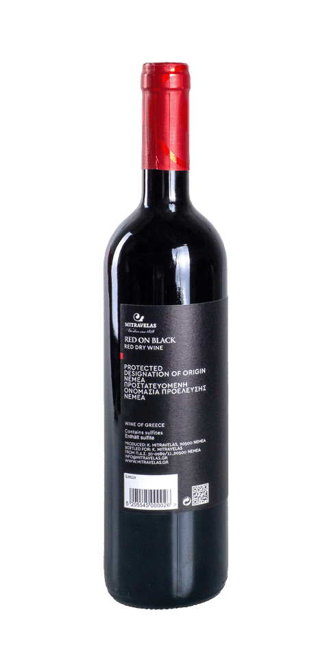 src:https://www.mygreekwine.de/media/cd/64/2e/1762252908/red on black-mitravelas estate-nemea-rotwein-etikett hinten.png
