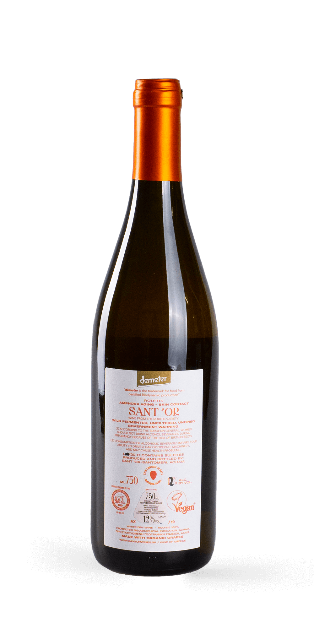 Roditis Orange BIO 2020 - SANT'OR Wines 
