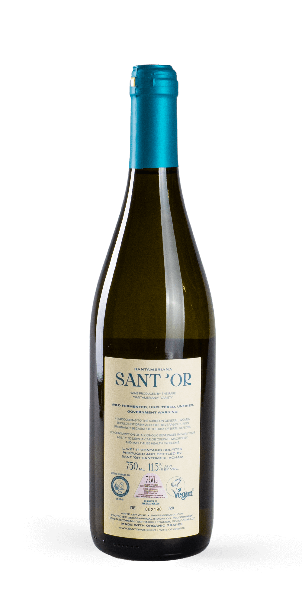 Peloponnes Santameriana Wines aus trockener Natur Weißwein SANT\'OR - BIO 2021